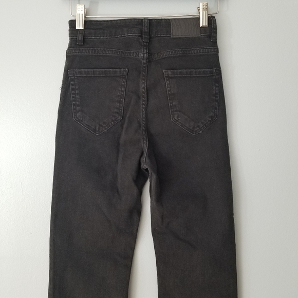 NWT Zara | Faded Black Front Button Flare Jeans 2 - Picture 3 of 7
